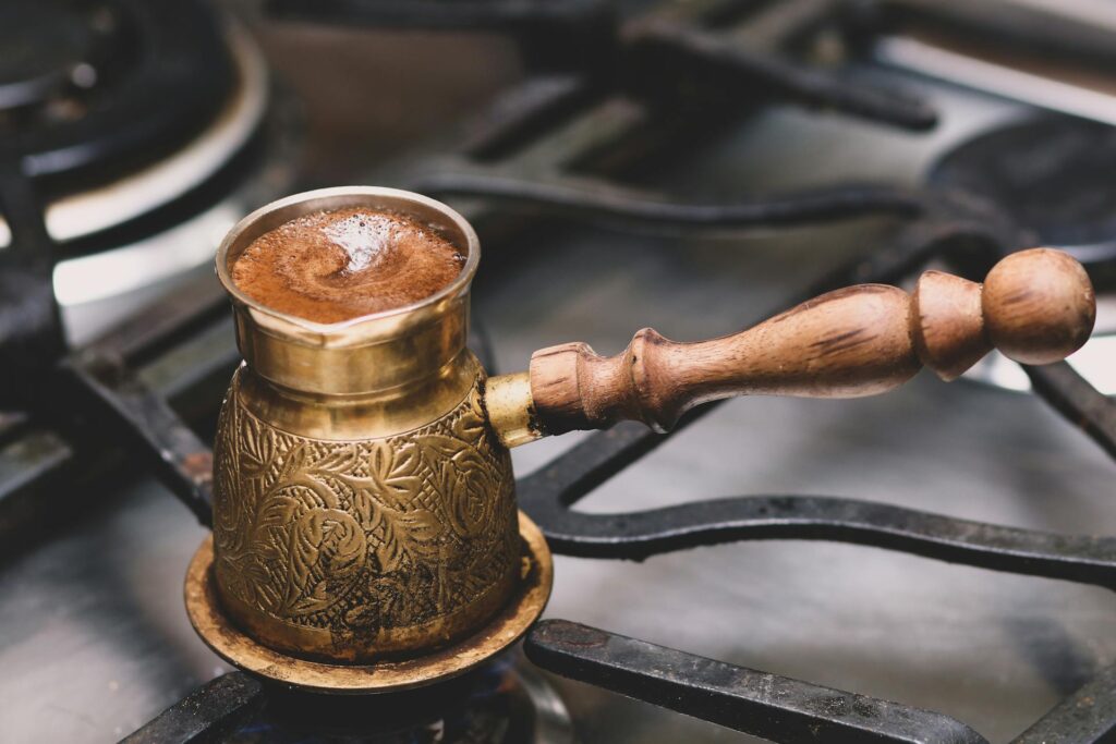 Mediterranean Coffee Sitting On The Stove